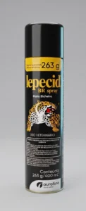 Spray cicatrizante y larvicida Matabichos Lepecid de uso veterinario en Agroaguacates, Guatire.